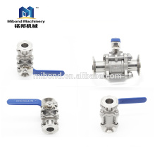 Stainless Steel 1.5" 38MM Tri Clamp 3 Piece Ball Valve For Sale